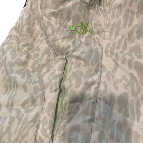 FOX Puffy Vest Light Green Snap Closure - Picture 5 of 10